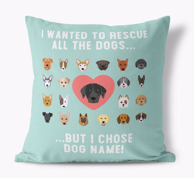 Rescue All The Dogs: Personalised {breedFullName} Cushion